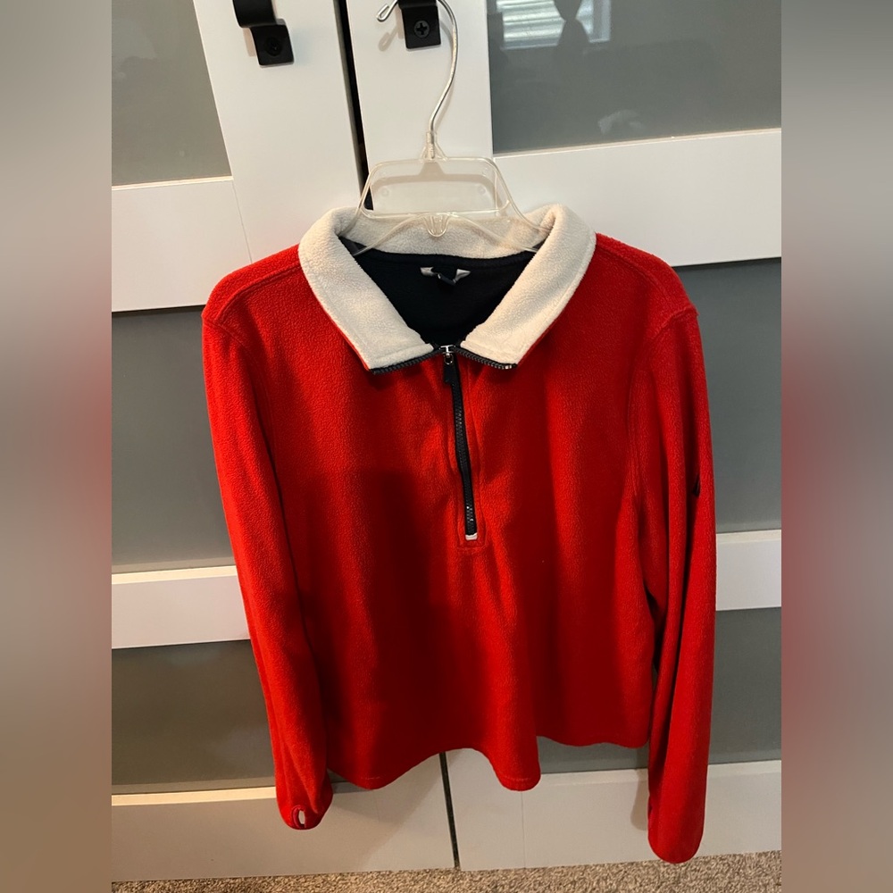 Nautica (3 for the price of 1), Quarter Zip Fleece Top in Red, Blue & Black - Picture 6 of 11